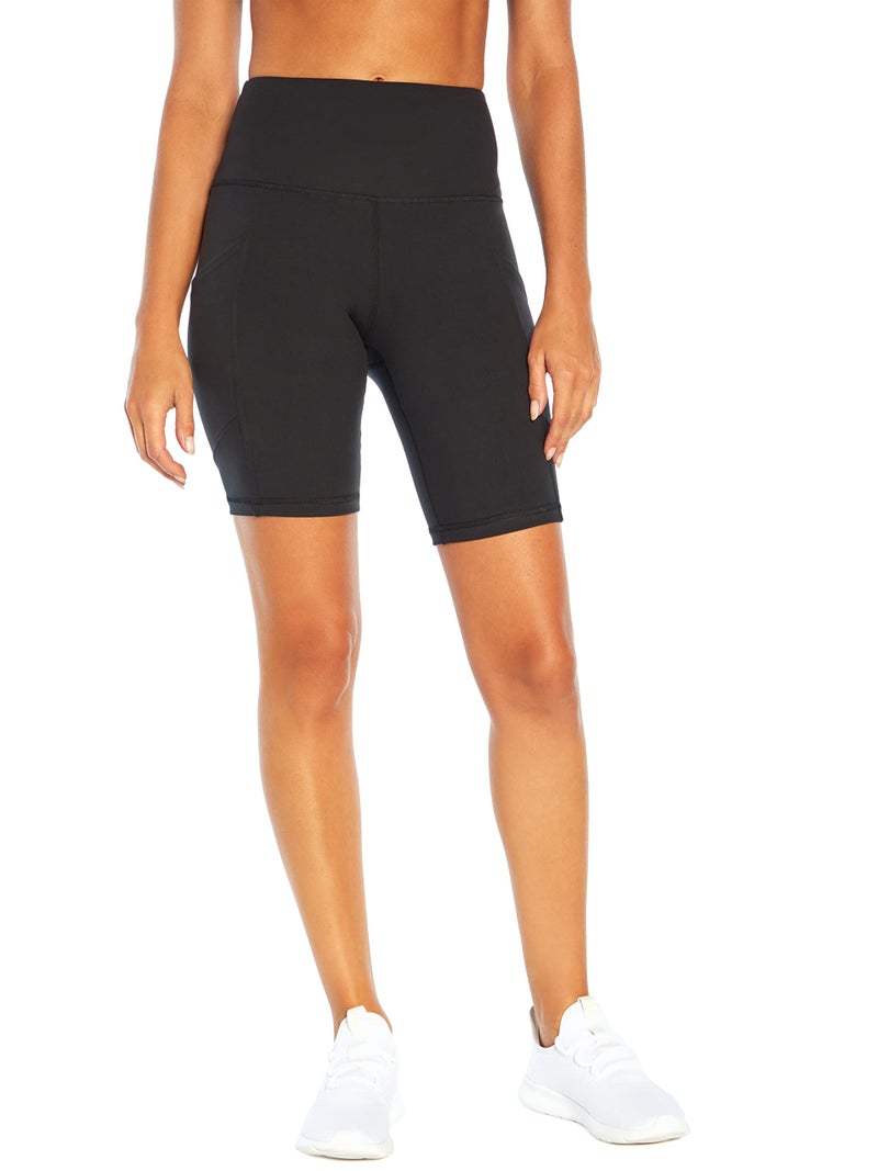 Marika Women's Odessa High Waist Tummy Control Bermuda Pocket Short, Black, Large - Image 2